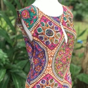 Calypso St Barth Column Silk Maxi Dress Keyhole Front XS